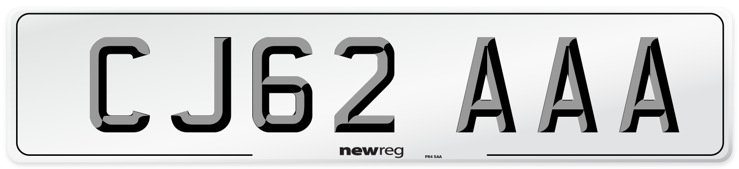 CJ62 AAA Number Plate from New Reg